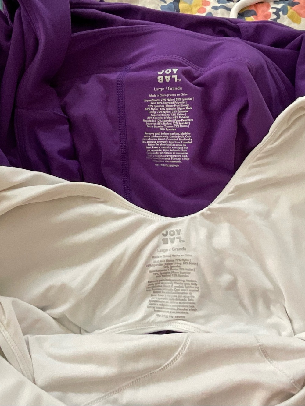 JoyLab Purple and White women’s Athletic Dresses - Picture 3 of 8